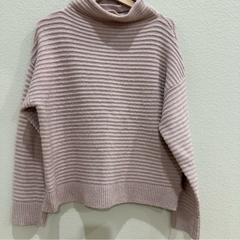 Madewell Ribbed Mockneck Sweater - Pink